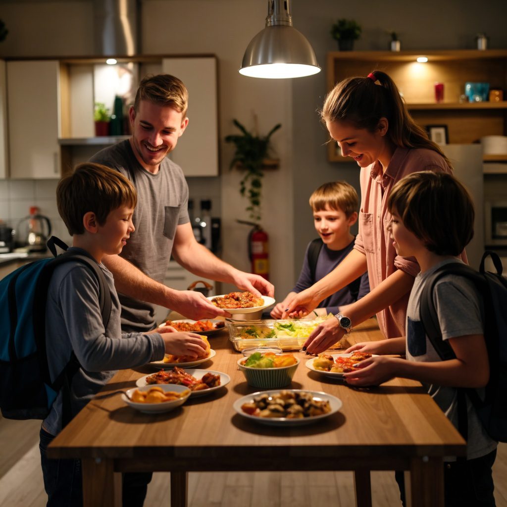 Reggeli készülődés Iskolába