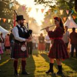 Hangulatos jelenet, ahol a duda és a citera közös dallamokat sző, a közönség pedig együtt táncol.