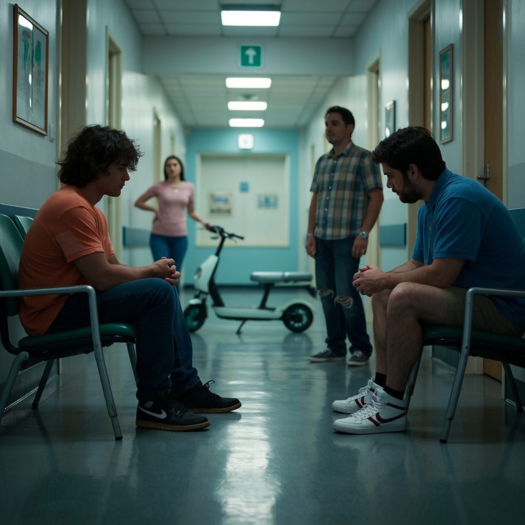 Biztosítás nélkül – család kórházi folyosón rolleres baleset után