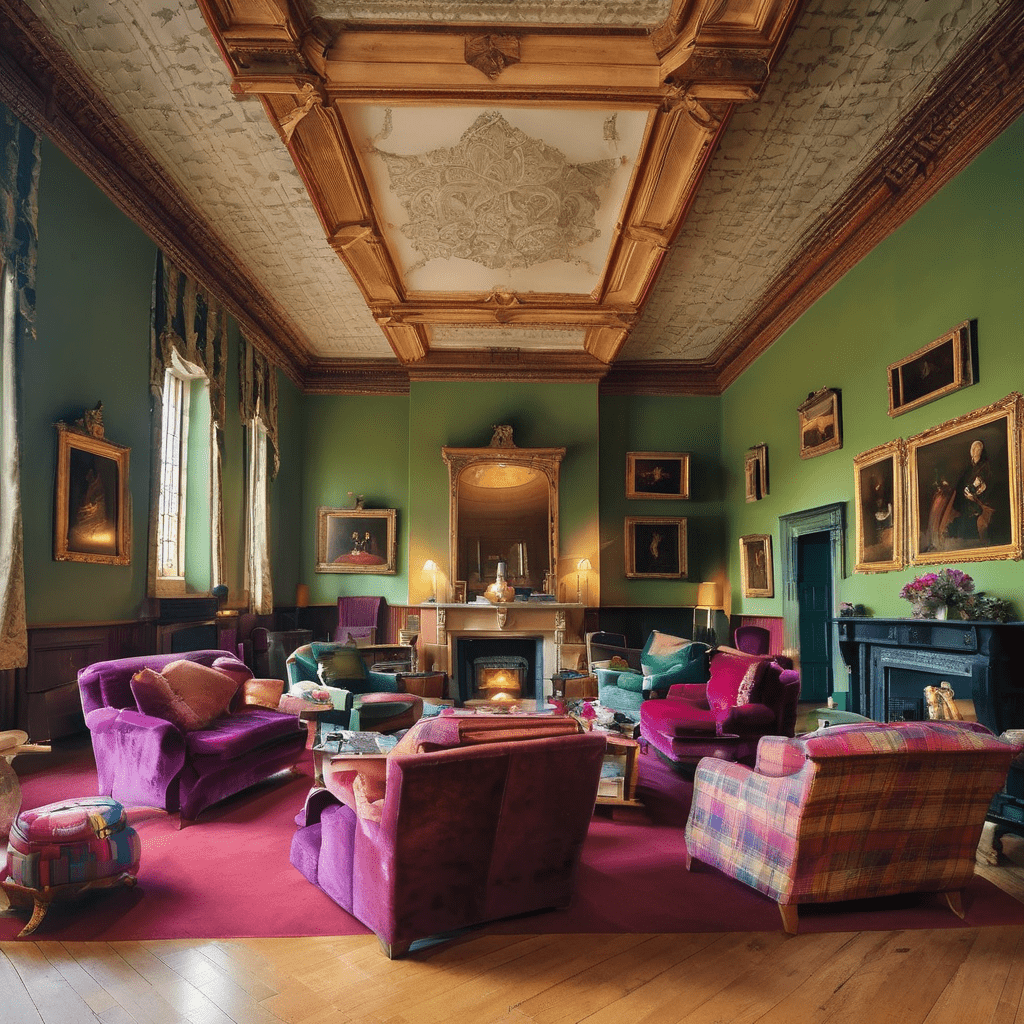 Brodie Castle színes belső tereivel és klánörökségével különleges skót kastélyélményt ad.