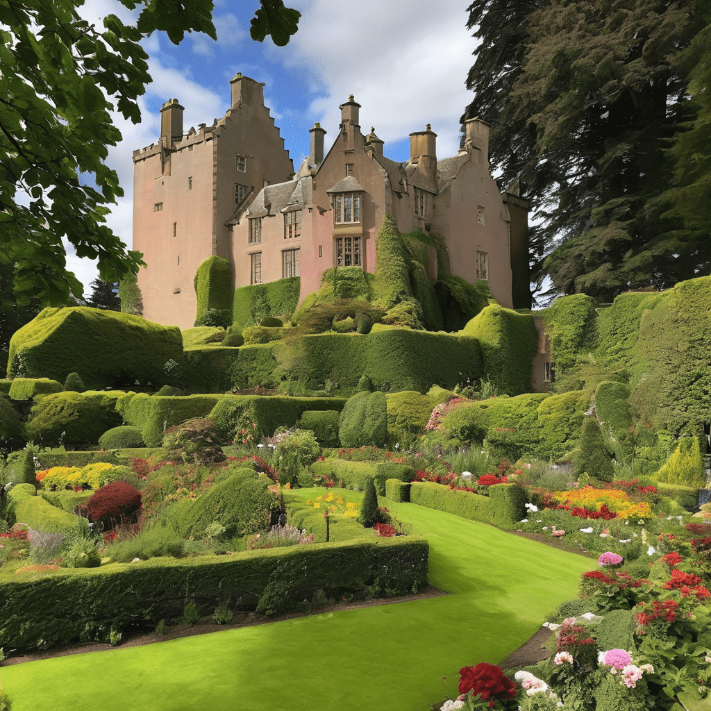 Crathes Castle festett mennyezetei és gyönyörű kertjei egy mesés családi otthont idéznek.