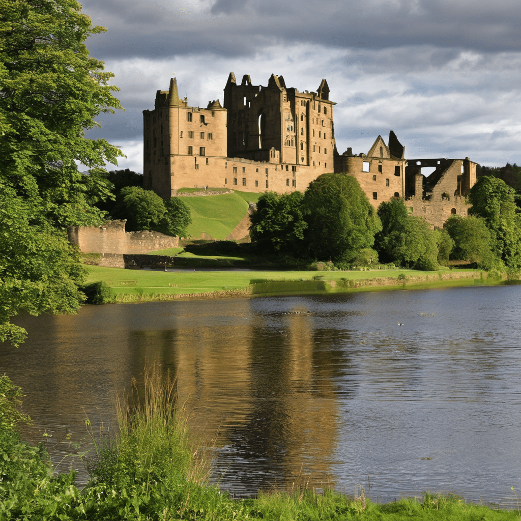 Linlithgow királyi palotájának romjai és tóparti környezete különleges skót emlékhely.