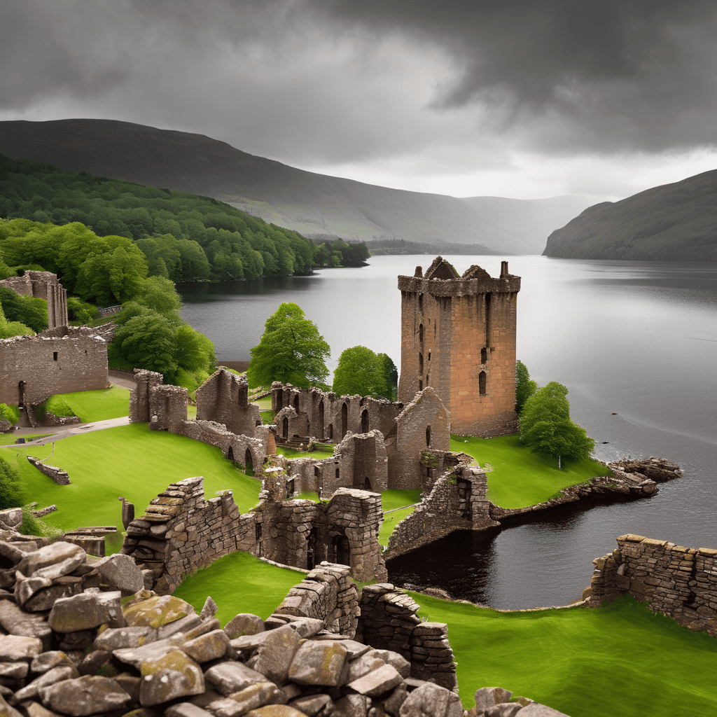 Urquhart Castle a Loch Ness partján áll, romantikus romja a Nessie legendájával fonódik össze.
