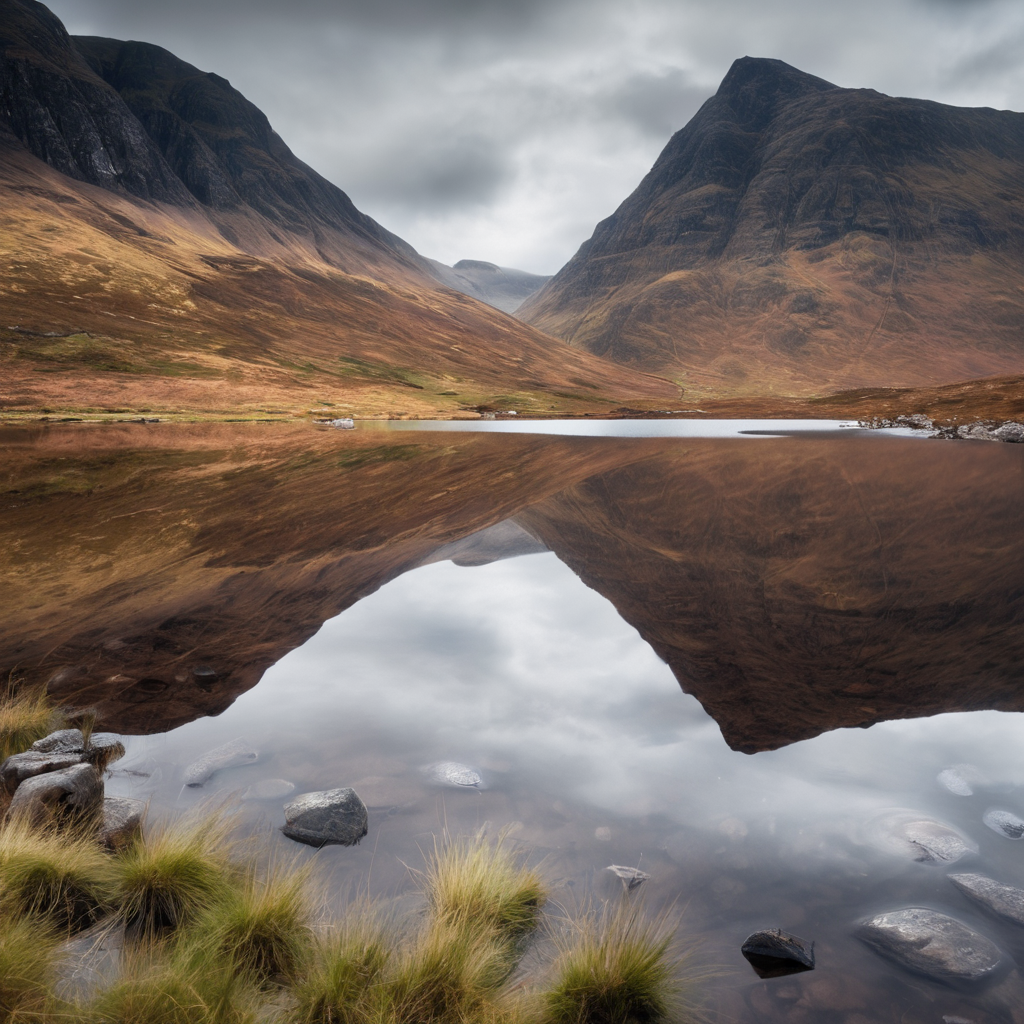 Glencoe Lochan egy varázslatos kis tó, amely tükörként reflektálja a hegyeket